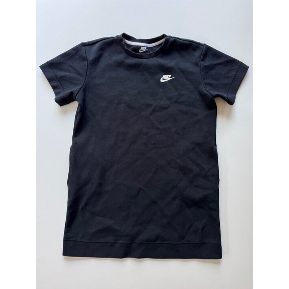 NIKE Tech Fleece Dress Womens Medium‎ Black Sweatshirt Athleisure Lounge Casual - Picture 1 of 14